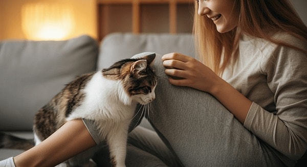 If you see your cat pressing its head against a hard surface like a wall or table leg continuously, you should take it to the vet immediately.