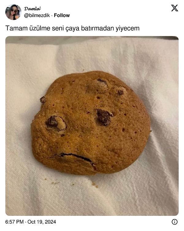 Kurabiyeleri üzmeyin.