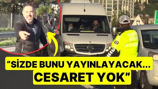 Emniyet Şeridini İhlal Eden Sürücüden Gazetecilere Tepki: "Sizde Bunu Yayınlayacak... Cesaret Yok"