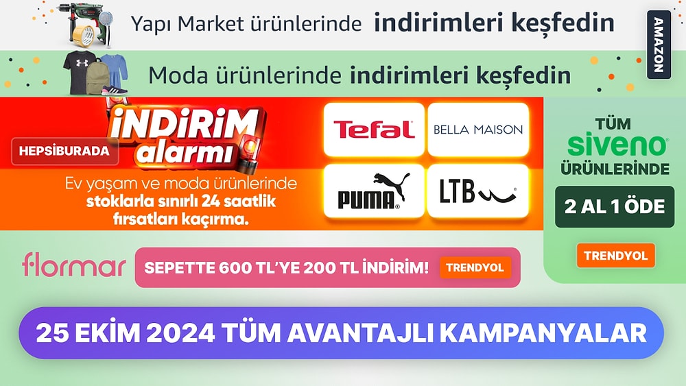 Bugün Hangi Markette ve Markada İndirim Var? 25 Ekim 2024 Fiyatı Düşen Ürünler