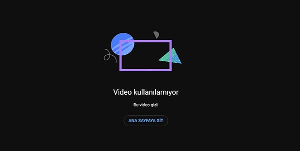 Cübbeli Ahmet'in videosunun linkine tıklandığında "Video kullanılamıyor" uyarısı çıkıyor.