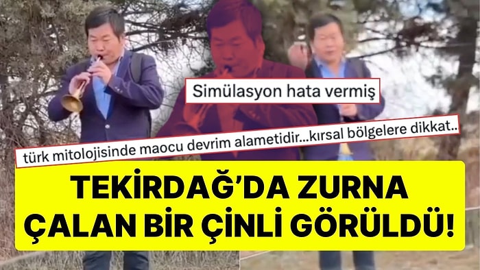 Peki Bu Türk Kültüründe Neyin Alameti? Tekirdağ'da Yol Kenarında Zurna Çalan Çinli Bir Adam Görüldü