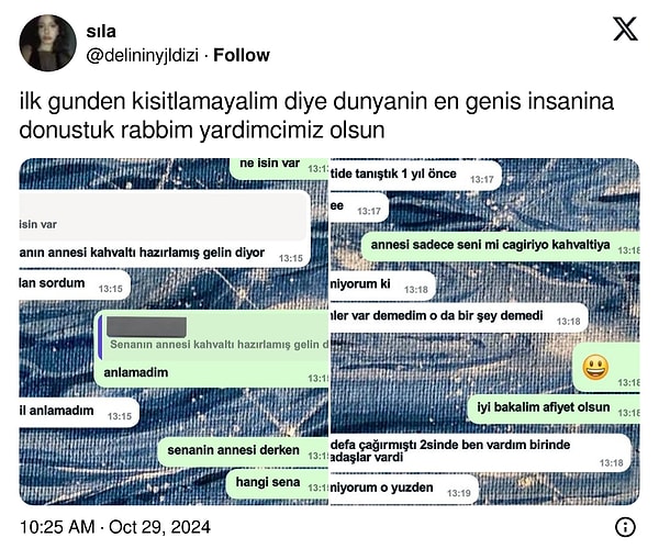 Tabii tıpkı @delininyjldizi adlı X kullanıcısı gibi kıskandığını hissettirmemeye çalışan ya da kısıtlamak istemeyenler olabilir, aramızda!