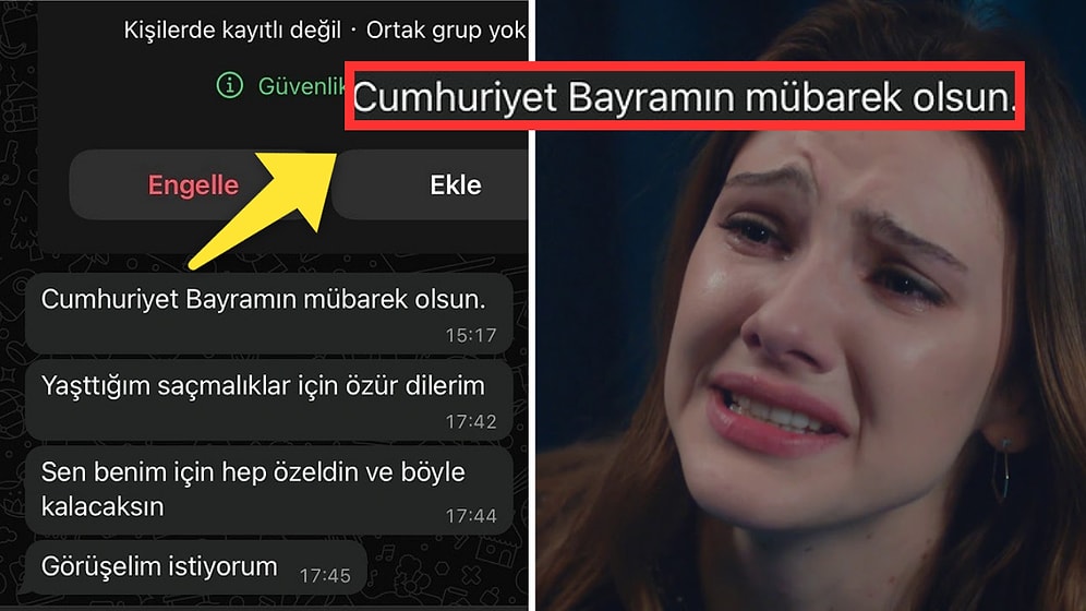 Eski Sevgilisine Cumhuriyet Bayramı İçin Mesaj Atan Kişi, "Yazmak İsteyen Bi' Şekil Yazıyor" Dedirtti