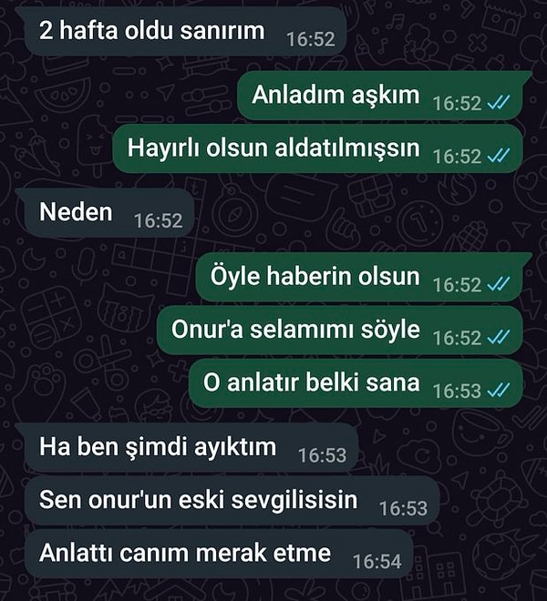 "Hayırlı olsun aldatılmışsın!"