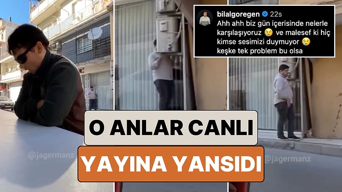 Canlı Yayına Yansıdı: Görme Engelli Bir Vatandaş Kaldırımın Ortasına Monte Edilen Klimaya Çarptı