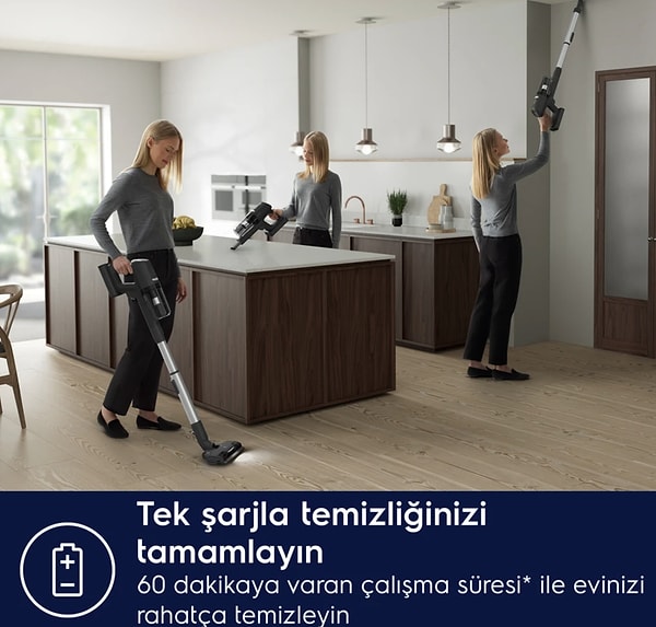 Electrolux Ultimate 800 EP81UB25GG Şarjlı Dikey Süpürge güç ve şıklığı bir arada yaşayın!