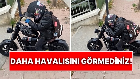 Minik Motoruyla Sokakların Tozunu Attıran Yakışıklı Sosyal Medyada Viral Oldu