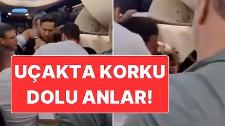 Havada Korku Dolu Anlar: Yolcu Havada Acil Çıkış Kapısını Açmaya Çalıştı