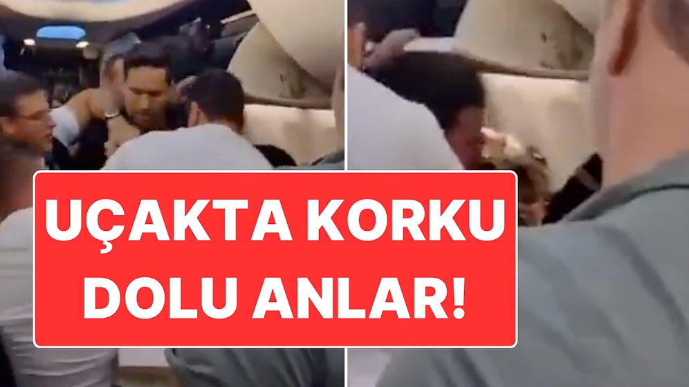 Havada Korku Dolu Anlar: Yolcu Havada Acil Çıkış Kapısını Açmaya Çalıştı