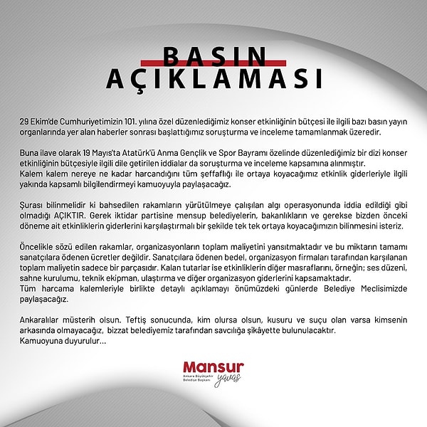 Mansur Yavaş'ın açıklaması 👇