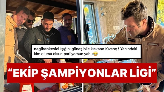 Arkadaşlarıyla Lüleburgaz'da Barbekü Partisi Yapan Kıvanç Tatlıtuğ Yakışıklılığıyla Yine Işıl Işıl Parladı!