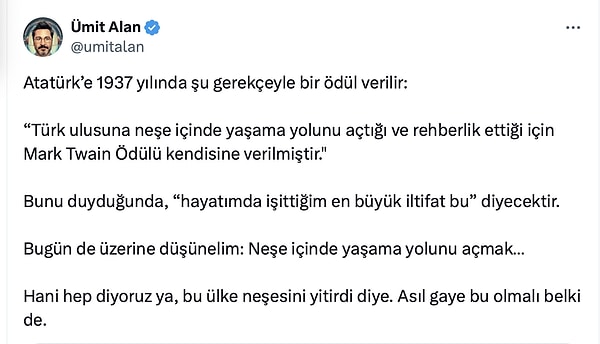 Yazar Ümit Alan ise bu olayı şu şekilde özetliyor👇