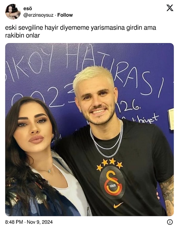 Bu fotoğraf ne zaman hangi ara çekilmiş bilmiyoruz ama buyurun gelin, Ayça ve Icardi'nin birbirinin tıpkısının aynısı "eski sevgili toksikliğine" gelen yorumlara beraber bakalım!👇