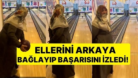 Bowling Oynayan Teyzenin Özgüveni Hayran Bıraktı: Ellerini Arkaya Bağlayıp Başarısını İzledi