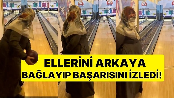 Bowling Oynayan Teyzenin Özgüveni Hayran Bıraktı: Ellerini Arkaya Bağlayıp Başarısını İzledi