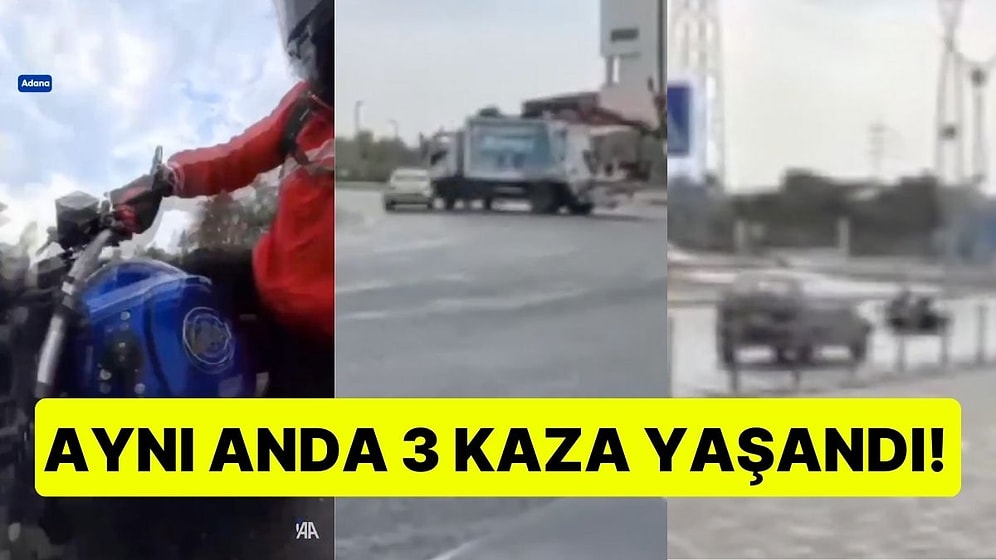 Aynı Anda 3 Kaza Birden Yaşandı: Yola Dökülen Mazot Araçların Kaymasına Sebep Oldu