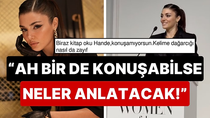 'Yılın Dijital Yıldızı' Seçilen Hande Erçel'in Ödül Konuşmasındaki Tutukluk "Ah Bir de Konuşabilse!" Dedirtti