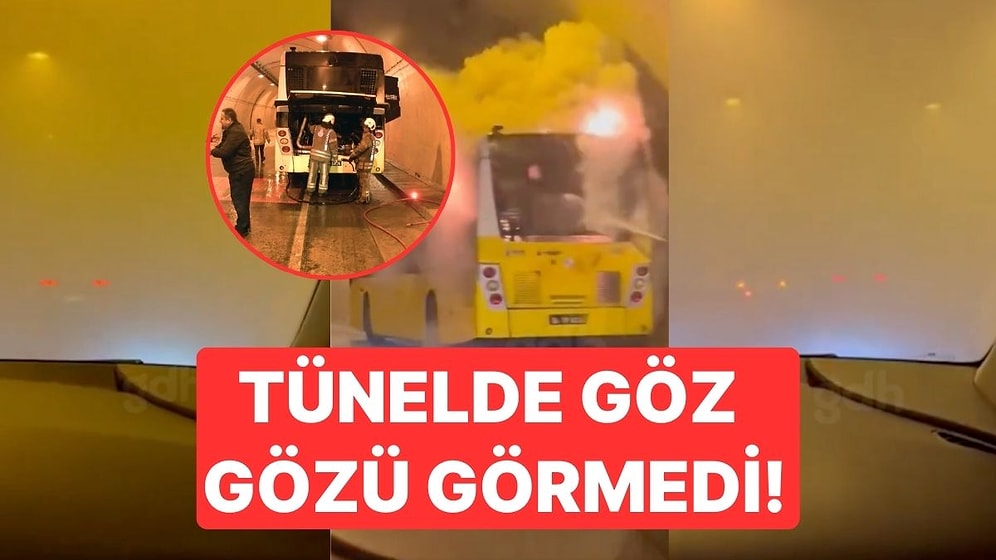 Tünelin İçi Dumanla Kaplandı: İETT Otobüsü, Bomonti Tüneli'nde Alev Aldı!