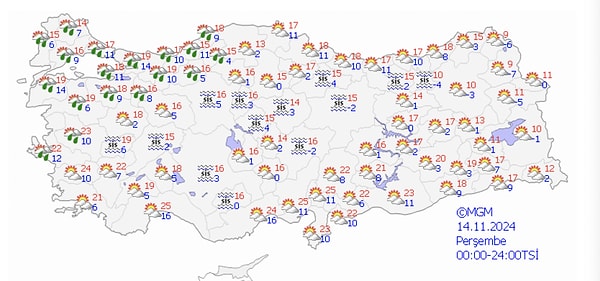 Meteorolojinin hava tahmin haritasına göre kısa süreliğine güneşli günlere "Hoşça kal" diyeceğiz. Yarından itibaren sağanak yağış ülkeyi ele geçirecek.