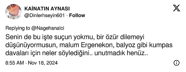 Nagehan Alçı'nın paylaşımlarına tepkiler de gecikmedi. Kullanıcılar ülkenin bu duruma gelmesinde Alçı'nın da payı olduğu ifade etti. İşte Alçı'nın paylaşımlarına gelen yorumlar👇🏻