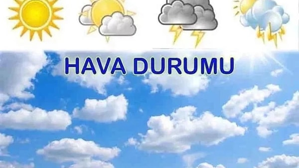 Meteoroloji Genel Müdürlüğü tarafından yapılan son tahminlere göre: Ülkemiz genelinin parçalı ve çok bulutlu, Marmara’nın doğusu, Orta ve Doğu Akdeniz, İç Anadolu, Karadeniz, Doğu ve Güneydoğu Anadolu ile Balıkesir, Kütahya, Uşak, Afyonkarahisar ve Isparta çevrelerinin aralıklı yağışlı geçeceği tahmin ediliyor.