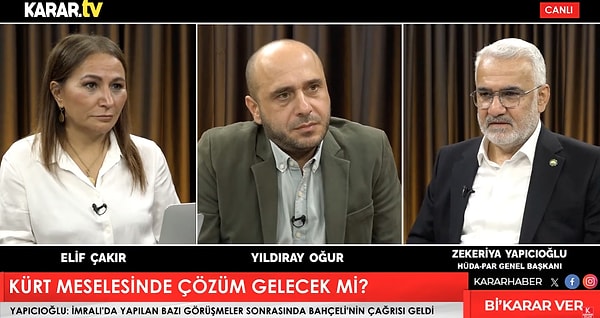 Yapıcıoğlu'nun "İnsanın bahsederken bile yüreği sıkışıyor, sadece para için bebek öldüren insanlar. Orada biliyorsunuz CHP ve DEM Partililerin bağlantısı çıktı."  sözlerine yanıt veren gazetei Elif Çakır, "AK Partili bakanın hastanesi var pardon şimdi... " dedi. Bunun üzerine sözlerini sürdüren Yapıcıoğlu, "Kimin varsa, bir tek HÜDAPAR'ın yok." diyerek sözlerini düzeltti.