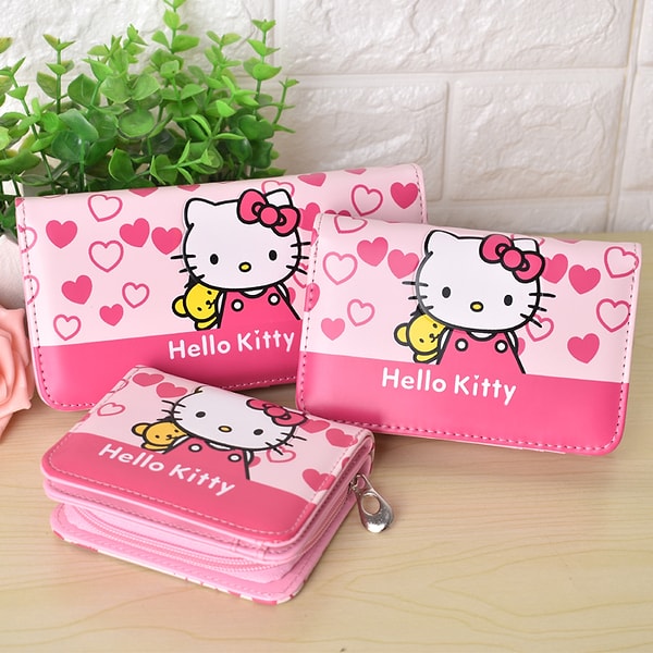 Hello Kitty became so famous around the world that her image appeared on children's first wallets and phones.