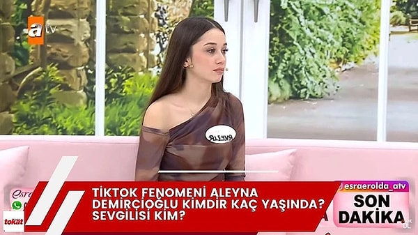 7. TikTok fenomenlerinden olan Aleyna Gül Demircioğlu, eski sevgilisi ile yaşadıkları nedeniyle Esra Erol’a katıldı.  Genç kız, eski sevgilisinin kendisine ait müstehcen görüntüleri garsonlara bile gönderdiğini öne sürdü. Eski sevgiliden de açıklama geldi.