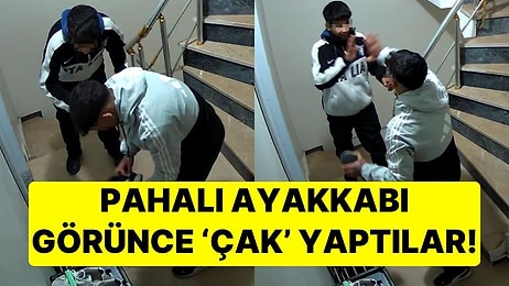 Hırsızların Mutluluğu Güvenlik Kamerasında! Pahalı Ayakkabı Görünce 'Çak' Yaptılar