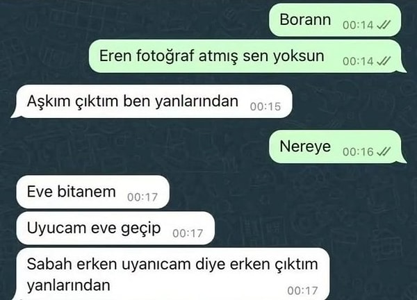 Ama "Eren fotoğraf atmış sen yoksun" 👇