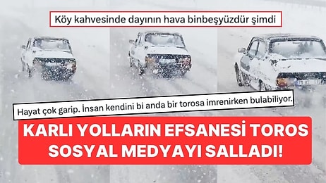 Lüks Araçlar Yolda Kalırken O Devam Ediyor! Karlı Yolların Efsanesi Toros Sosyal Medyayı Salladı