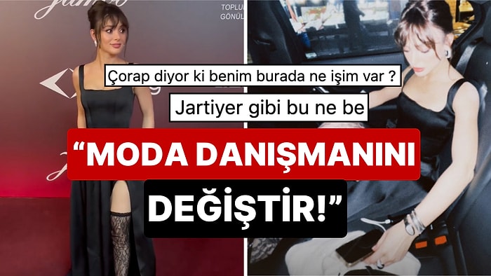 ELLE Gecesinde Jartiyeri Anımsatan Dantel Çorabıyla Boy Gösteren Rabia Soytürk'e Eleştiri Yağdı!