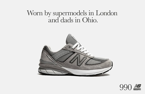 13. "Londra'daki süper modeller ve Ohio'daki babalar tarafından giyilir": New Balance