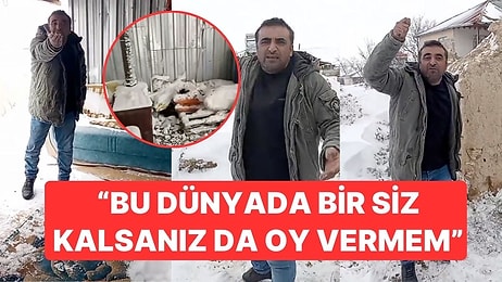 Kaldığı Konteyner Kar Yağışında Zarar Gördü, İktidara İsyan Etti! "Bu Dünyada Bir Siz Kalsanız da Oy Vermem"