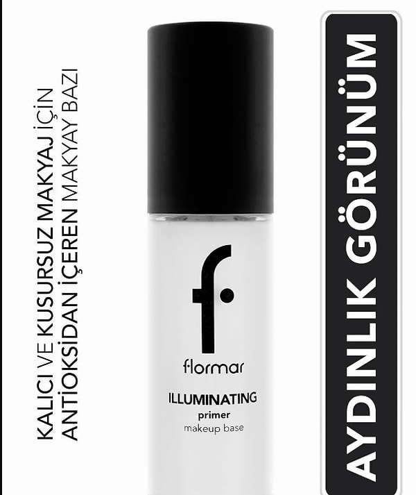 12. Flormar Antioksidan İçeren Aydınlatıcı Makyaj Bazı - Illuminating Primer Make-Up Base - 001