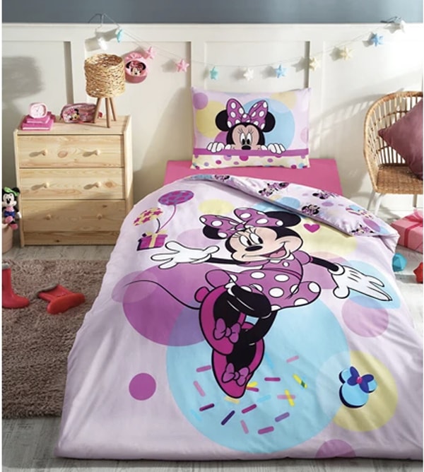 Özdilek Minnie Mouse Happy Tek Kişilik Nevresim Takımı