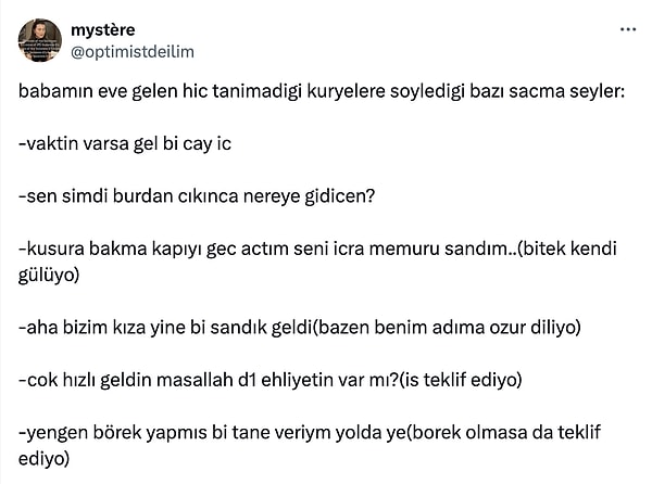 İşte, babasını ifşa eden hayırlı evlattan hepimizi keyiflendiren o X paylaşımı 👇