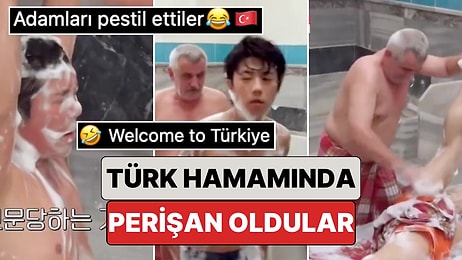 Güney Kore'de Bir Televizyon Programı İçin Türk Hamamına Giden İki Koreli Gencin Perişan Olduğu Anlar