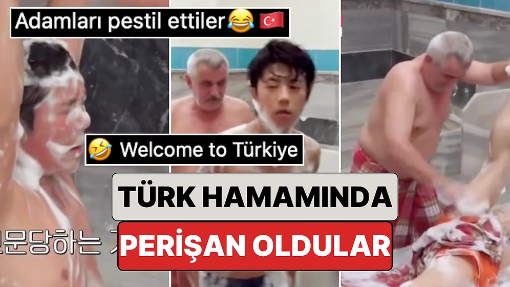 Güney Kore'de Bir Televizyon Programı İçin Türk Hamamına Giden İki Koreli Gencin Perişan Olduğu Anlar