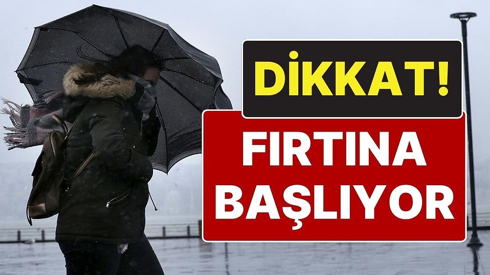 Meteoroloji’den Hava Durumu Uyarısı: Marmara ve Kuzey Ege İçin Şiddetli Fırtına Uyarısı Geldi