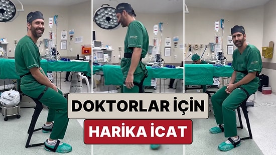 Uzun Saatler Ayakta Kalan Bir Doktorun Kullandığı Pratik Sandalye Sosyal Medyada Viral Oldu