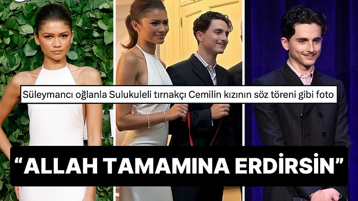 Ödül Töreninde Yan Yana Poz Veren Timothee Chalamet ve Zendaya'nın Nişan Fotoğrafını Andıran Karesi Dile Düştü