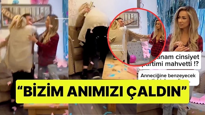 Cinsiyet Öğrenme Partisinde Oğlunun Üzerine Atlayan Kaynana Tepki Çekti: "Bizim Anımızı Tamamen Çaldın"