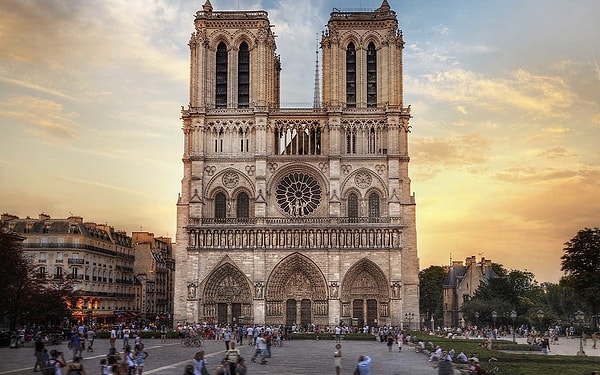 Notre Dame Cathedral, one of the most famous structures in the world, began construction in 1163.