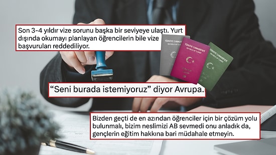 Vize Sorunu Büyüyor, Sosyal Medyada Bunu Konuşuyor "Gençlerin Eğitim Hakkına Bari Müdahale Etmeyin"