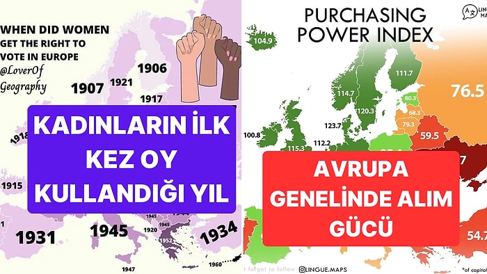 İncelemelere Doyamayacağınız Bu 10 Harita Hayata Bakış Açınızı Değiştirebilir!