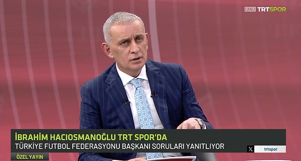 Başta MHK (Merkez Hakem Kurulu) atamaları olmak üzere hiçbir birime karışmadığını söyleyen İbrahim Hacıosmanoğlu, olumsuz bir konu olduğu takdirde hesap soracağını ve söylenenlerin aksine Galatasaray'a farklı bir gözle bakmadıklarını söyledi.