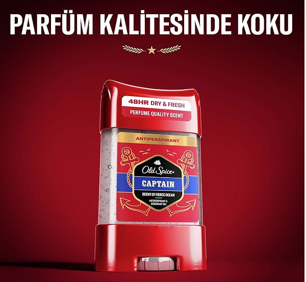 Old Spice Captain Erkek İçin Terleme Önleyici Jel Deodorant