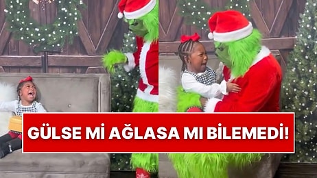 Grinch Kostümlü Kişiyi Görünce Korkudan Ağlayan Çocuk Duygu Karmaşası Yaşadığı Anlarla Güldürdü